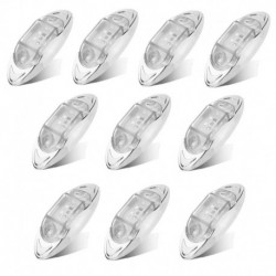 10db fehér - Autó LED-es lámpák 10-30V 6 LED-es oldalsó helyzetjelző lámpák Figyelmeztető lámpák teherautó
