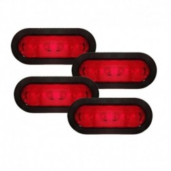 4db piros - A LEGJOBB AKCIÓ 10-30 V-os LED-es lámpák 6 LED-es állítható oldalsó helyzetjelző lámpák figyelmeztető