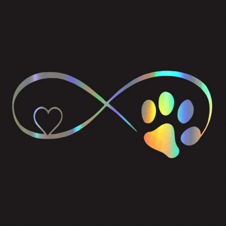 Fényvisszaverő - AKCIÓ Autós matrica Vinyl Dog Cat Paw Love Autó ablak matricák és matricák Vicces 3D matricák az autó