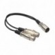 XLR 1 férfi - 2 nő audio hosszabbító kábel 3 tűs mikrofon Y audio elosztó kábel nagy teljesítményű keverőhöz