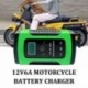 EU csatlakozó - Zöld autó akkumulátor töltő autó motorkerékpár intelligens impulzus javítás 12V 5A LCD
