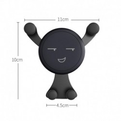 Fekete - Gravitációs autótartó az autó szellőzőnyílásának rögzítésére szolgáló telefonhoz. Nincs mágneses