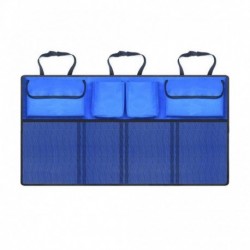 Kék1 - Autó csomagtartó táska nagy kapacitású, nettó zseb hátsó ülés háttáska rendetlenség tároló függesztett