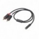 Univerzális audio adapterkábel 3,5 mm-es sztereó audio női aljzat 2 RCA csatlakozóaljzatú 3,5 mm-es fejhallgató kábellel
