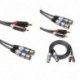 2 RCA férfi - Xlr kettős női audiokábel aranyozott 1,5 m a mikrofon keverő teljesítményerősítőjéhez fejhallgató