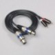2 RCA férfi - Xlr kettős női audiokábel aranyozott 1,5 m a mikrofon keverő teljesítményerősítőjéhez fejhallgató