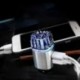 Ezüst - Autós légtisztító ionizáló tisztító kettős USB töltővel és Ionic légfrissítő légtisztítóval