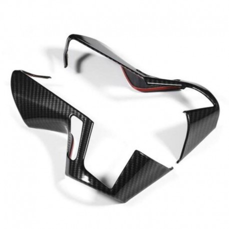 2db / készlet Autó kormánykerék panel díszítő burkolat kárpit szénszálas szemű kormánykerék dekoratív burkolat