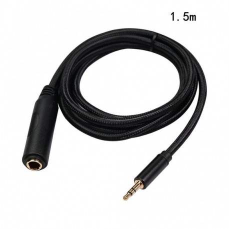 1,5 m - 3,5 mm-es férfi - 6,35 mm-es női audiokábel dupla árnyékolású audiokábellel a TV-s számítógépes mobiltelefon