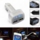 fekete kék - Autós töltő Autós töltő kijelző érzékelési feszültség áramhőmérséklet 3.1A áram dupla usb