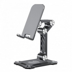 Fekete - Ergonómikus kialakítás Rotációs por kohászat Csúszásgátló fém teleszkópos állvány 4,7-13 hüvelykes iPad