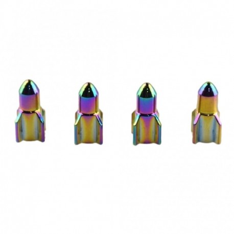 Gyakorlati autóstílus autó kerékabroncsok szelep porvédő sapkák automatikus motorkerékpár övsapkák rakéta alakú