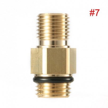 12. interfész - Nagynyomású autómosó vízipisztoly habos edény adapter tiszta réz fordulattal 1/4 pár selyem Pa Pot