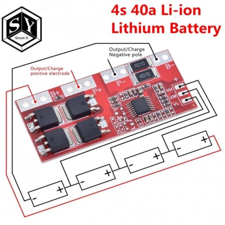 4S 30A nagyáramú lítium-lítium akkumulátor 18650 töltő védőpanel modul 14,4 V 14,8 V 16,8 V túltöltés rövidzárlat