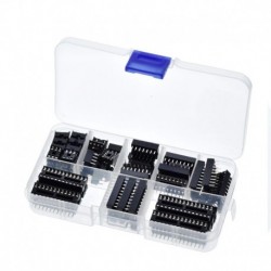 GREAT IT 66PCS / Lot DIP IC aljzatok adapter forrasztó típusú foglalatkészlet 6,8,14,16,18,20,24,28 pólusú Új