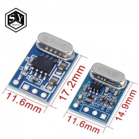 1Set 2db 433MHZ vezeték nélküli adó vevő panel modul SYN115 SYN480R ASK / OOK chip NYÁK arduino számára