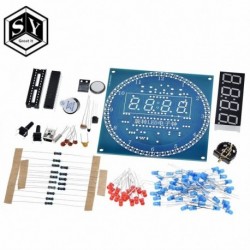 diy nincs akkumulátor - DS1302 Forgó LED kijelző riasztó elektronikus óra modul DIY KIT LED hőmérséklet kijelző