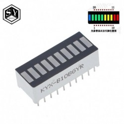 GREAT IT 10 rács digitális szegmens LED fénysáv szuper fényes 2 piros   3 sárga   4 zöld   1 kék fény lapos cső