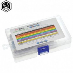 600PCS / LOT 1 / 4W fémfólia ellenállókészlet 1 ellenállás vegyes készlet készlet 10 -1M Ohm hm ellenállási csomag 30