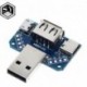 XY-USB4 - USB fejkapcsoló férfi USB csatlakozó a C típusú Micro Female USB 2.54-4P átviteli tesztlaphoz XY-USB4
