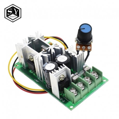 20A szabályozó - Nagyszerű DC DC 10-60V motorfordulatszám-szabályozó PWM motorsebesség-szabályozó kapcsoló 20A