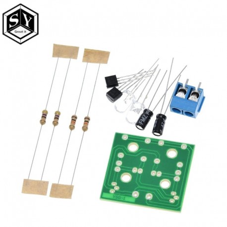 Egyszerű LED vaku DIY - Egyszerű LED vaku barkács készletek áramkör elektronika barkács elektronikus csomag 1,2 mm-es