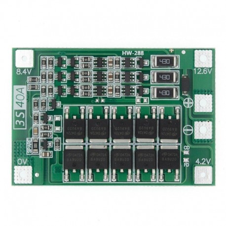 3S40A - 3S 40A lítium-ionos lítium akkumulátortöltő Lipo cellamodul NYÁK BMS védőtábla 12,6 V-os fúrómotorhoz
