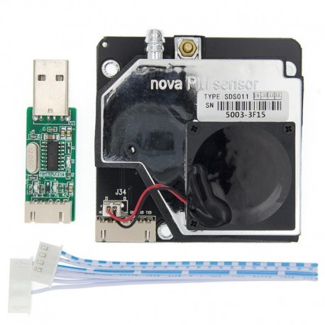 Nova PM érzékelő SDS011 Nagy pontosságú lézer pm2.5 levegőminőség-érzékelő modul Szuper por-érzékelők, digitális