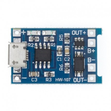 TP4056 modul - 5db TP4056 5V 1A mikro USB 18650 lítium akkumulátor töltőtábla töltő modul   védelem kettős funkciók
