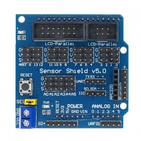 V5.0 Sensor Shield bővítő kártya arduino elektronikus építőelemekhez robot tartozékokhoz Sensor Shield V5 bővítő