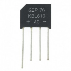 10PCS elektronikus DIY KBL610 1000V 6A diódahíd egyenirányító egyfázisú hídirányító magas hőmérsékletű
