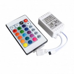 24 gombos LED-es fényvezérlő vezeték nélküli RGB Ir távirányító 12v-os dimmer 5050 3528-hoz