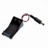 5,5 * 2,1 mm-es 9 V-os elemtartó doboz DC-csatlakozóaljzat-elemtartó