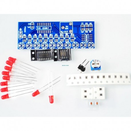 NE555   CD4017 Könnyű vízfolyó fény LED modul barkácskészlet