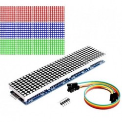 Zöld - MAX7219 Dot Matrix modul mikrovezérlő 4 egy kijelzőben, 5P vonallal