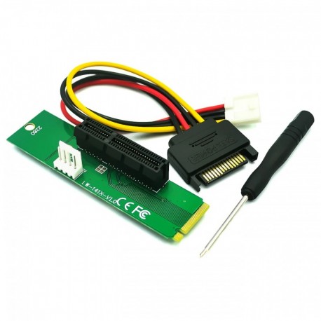 NGFF M2 - PCI-e 4x bővítőhely M kulcs M.2 SSD port - PCI Express adapter átalakító bányászathoz