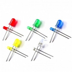 500PC / Lot 3MM 5MM Led Kit vegyes színű piros zöld sárga sárga kék fehér fénykibocsátó dióda