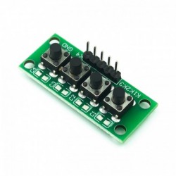 Barkácskészlet 1x4 4 független kulcsos billentyűzet Billentyűzet modul Mcu az Arduino Student Class Design érettségi