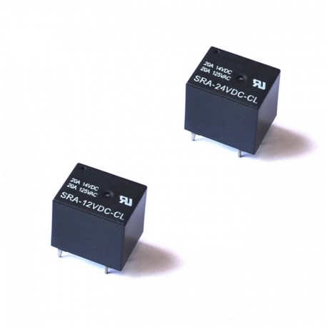 SRA-12VDC-CL - 10db / tétel Teljesítményrelék SRA-12VDC-CL SRA-24VDC-CL 12V 24V 20A 5PIN T74