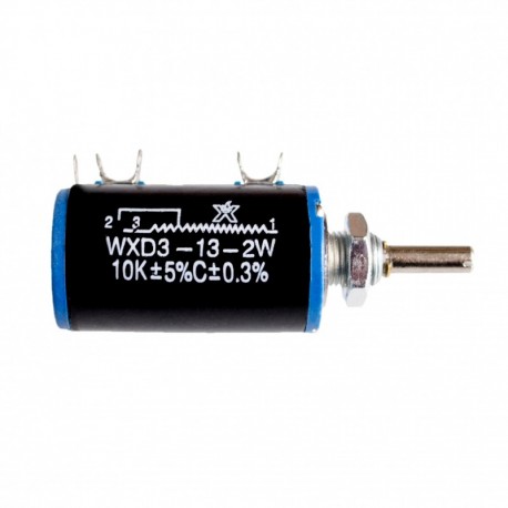 1db WXD3-13-2W tengelyátmérő 10K Ohm forgóoldali többfordulatú potenciométer új raktáron