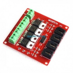 Négycsatornás 4 útvonalú MOSFET gomb IRF540 V4.0   MOSFET kapcsoló modul