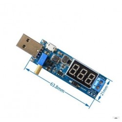 DC-DC 5V - 3,5V / 12V USB lépcsős fel / le tápegység modul állítható Boost Buck átalakító kimenet DC 1.2V-24V