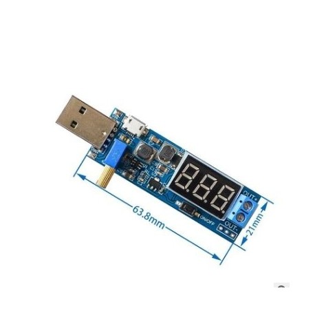 DC-DC 5V - 3,5V / 12V USB lépcsős fel / le tápegység modul állítható Boost Buck átalakító kimenet DC 1.2V-24V
