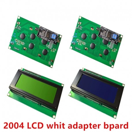 Kék - LCD2004   I2C 2004 20x4 2004A kék / zöld képernyő HD44780 karakteres LCD / w IIC / I2C soros interfész adapter modul