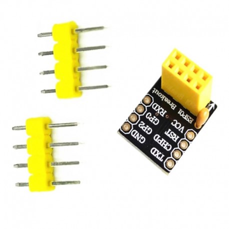 Az ESP-01 Esp8266 ESP-01S modellhez az ESP8266 soros kenyérlap-adapter a WiFi adó-vevő modulhoz Breakout UART modul