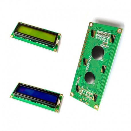50db LCD1602 LCD monitor 16x2 karakteres LCD kijelző modul HD44780 vezérlő kék / sárga zöld képernyő fekete fény