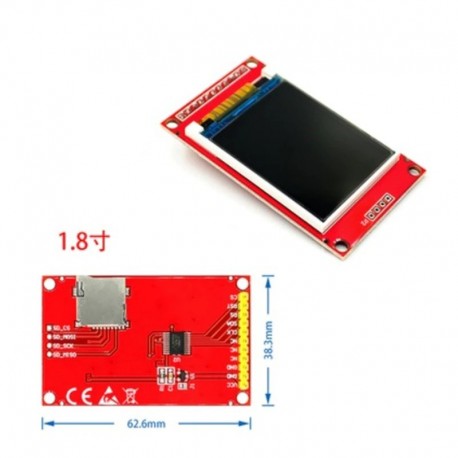 1,77 hüvelykes 1,8 hüvelykes TFT LCD modul LCD képernyő SPI soros 51 illesztőprogramok 4 IO meghajtó TFT felbontás 128