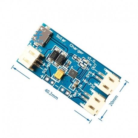 500Ma Mini Solar Lipo töltőtábla CN3065 lítium akkumulátor töltő chip DIY kültéri töltőlap modul Arduino számára
