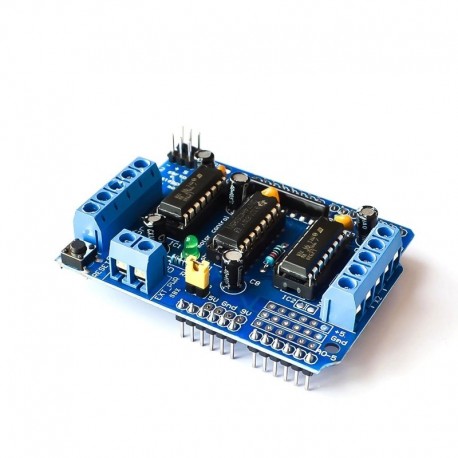 1db L293D Motor Drive Shield kettős Duemilanove-hoz, Motor meghajtó bővítőkártyához