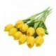E - 10db tulipán művirág valódi érintésű műcsokor hamis virág esküvői dekorációhoz virágok otthoni garen